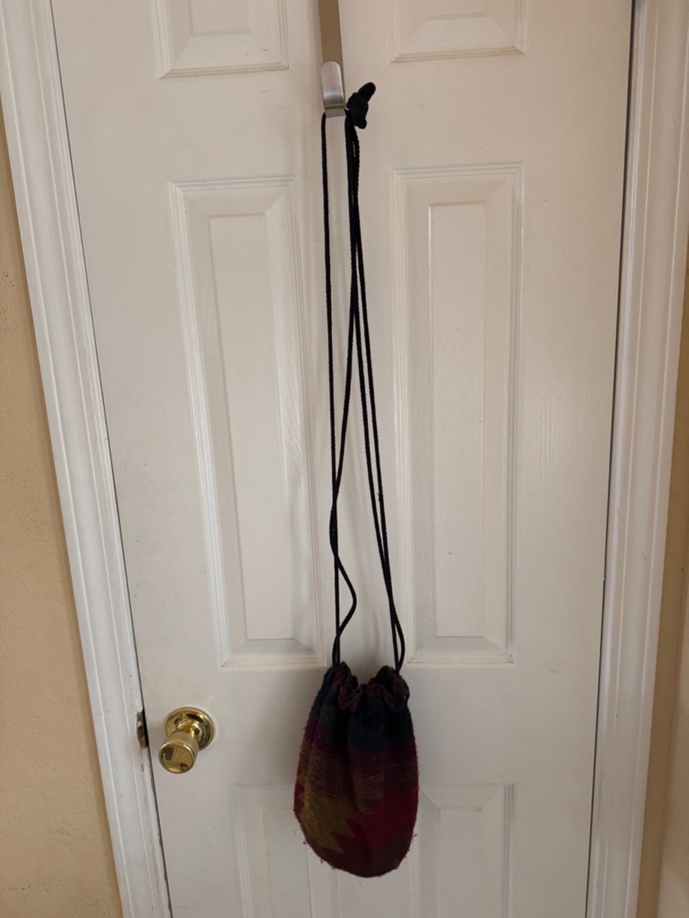 Handwoven Multicolor Drawstring Crossbody Bag